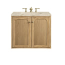 James Martin Laurent 30" Dual Mount Single Bathroom Vanity, Light Natural Oak