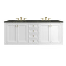 James Martin Chicago 72" Double Bathroom Vanity, Glossy White