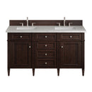 James Martin Brittany 60" Double Bathroom Vanity, Burnished Mahogany