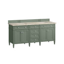 James Martin Brittany 72" Double Bathroom Vanity, Smokey Celadon