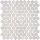 Opalo White Polished Hexagon Glass Mosaics 11 3/4x11 1/2