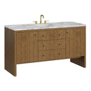 James Martin Hudson 60" Single Bathroom Vanity, Honey Oak