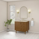 James Martin Laurent 36" Dual Mount Single Bathroom Vanity, Honey Oak