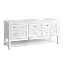 James Martin Breckenridge 72" Double Bathroom Vanity, Bright White