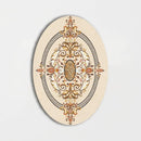 Oval Aluminum Backed Multi Finish Prosperity Marble Medallions 3x5