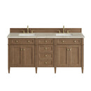 James Martin Brittany 72" Double Bathroom Vanity, Pecan