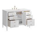 James Martin Myrrin 48" Single Bathroom Vanity, Bright White