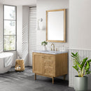 James Martin Laurent 36" Dual Mount Single Bathroom Vanity, Light Natural Oak