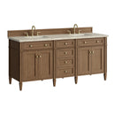 James Martin Brittany 72" Double Bathroom Vanity, Pecan