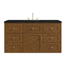James Martin Laurent 48" Dual Mount Single Bathroom Vanity, Honey Oak