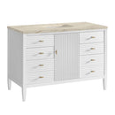 James Martin Myrrin 48" Single Bathroom Vanity, Bright White