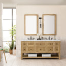 James Martin Breckenridge 72" Double Bathroom Vanity, Light Natural Oak