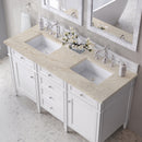 James Martin Brittany 60" Double Bathroom Vanity, Bright White