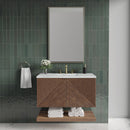 James Martin Marcello 36" Floating Single Bathroom Vanity, Chestnut