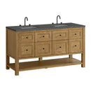 James Martin Breckenridge 60" Double Bathroom Vanity, Light Natural Oak