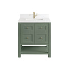 James Martin Breckenridge 30" Single Bathroom Vanity, Smokey Celadon