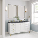 James Martin Chicago 60" Double Bathroom Vanity, Glossy White