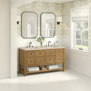 James Martin Breckenridge 60" Double Bathroom Vanity, Light Natural Oak