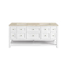 James Martin Breckenridge 72" Double Bathroom Vanity, Bright White
