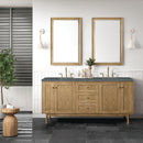 James Martin Laurent 72" Dual Mount Double Bathroom Vanity, Light Natural Oak