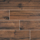 palmetto walnut 6x36 porcelain floor and wall tile msi collection NPALWAL6X36 product shot multiple tiles top view