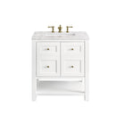 James Martin Breckenridge 30" Single Bathroom Vanity, Bright White
