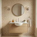 Patara 12" x 12" Polished Travertine Mesh-Mounted Mosaic Tile