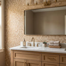 Patara 12" x 12" Polished Travertine Mesh-Mounted Mosaic Tile