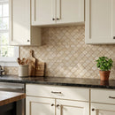Patara Laguna Pattern 12" x 12" Honed Travertine Mesh-Mounted Mosaic Tile