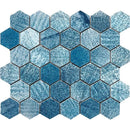 Patchwork Textured Hexagon Marble Mosaics 10 3/8x12
