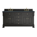 James Martin Brookfield 72" Double Bathroom Vanity, Black Onyx