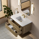 James Martin Allamari 36" Floating Single Bathroom Vanity, Dune Mist