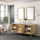 James Martin Laurent 72" Dual Mount Double Bathroom Vanity, Light Natural Oak