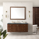 James Martin Amberly 60" Dual Mount Single Bathroom Vanity, Mid-Century Walnut
