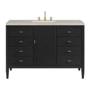 James Martin Myrrin 48" Single Bathroom Vanity, Carbon Oak