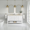 James Martin Breckenridge 60" Double Bathroom Vanity, Bright White