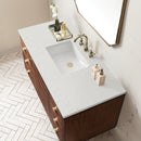 James Martin Amberly 48" Dual Mount Single Bathroom Vanity, Mid-Century Walnut