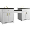 James Martin Bellshire 84" Double Bathroom Vanity, Bright White