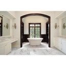 Pietra Statuario Polished Porcelain Floor and Wall Tile- MSI Collection NPIESTA1224P Product Shot Bath View
