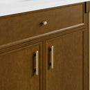 James Martin Bellshire 96" Single Bathroom Vanity, Honey Oak