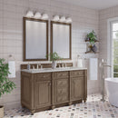 James Martin Bristol 60" Double Bathroom Vanity, Whitewashed Walnut