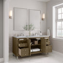 James Martin Chicago 60" Double Bathroom Vanity, Walnut Whisper