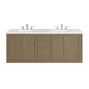 James Martin Chicago 72" Double Bathroom Vanity, Walnut Whisper