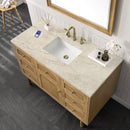 James Martin Laurent 48" Dual Mount Single Bathroom Vanity, Light Natural Oak