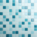 Shades of Blue 12" x 12" Glass Mesh-Mounted Mosaic Tile (19.4 sqft per box)