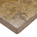 porcini travertine pavers pattern tumbled floor tile LPAVTPOR10KITS one tile profile view