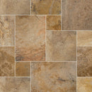 porcini travertine pavers pattern tumbled floor tile LPAVTPOR10KITS multiple tiles top view