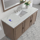 James Martin Portland 60" Single Bathroom Vanity, Whitewashed Walnut