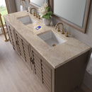James Martin Portland 72" Double Bathroom Vanity, Whitewashed Walnut