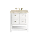 James Martin Breckenridge 30" Single Bathroom Vanity, Bright White